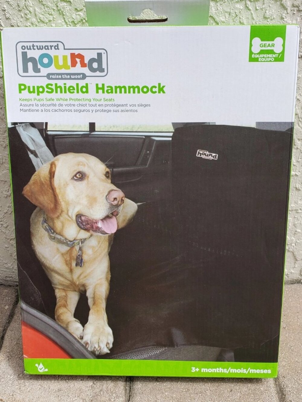 Outward Hound PupShield Hammock Dog Car Seat Cover, Large, Black. * NIB *
